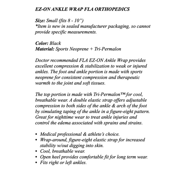 FLA ORTHOPEDICS EZ-ON Ankle Wrap Support - Picture 7 of 7